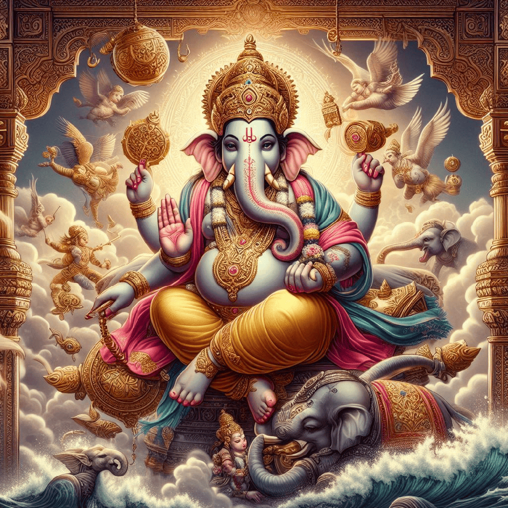 Lord Ganesha removing obstacles